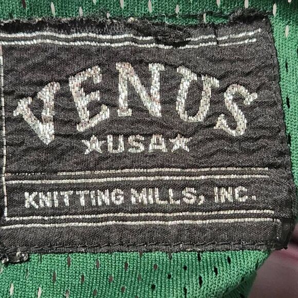 Vintage VKM Venus Knitting Mills USA green button front jersey North 2 small - Picture 7 of 7